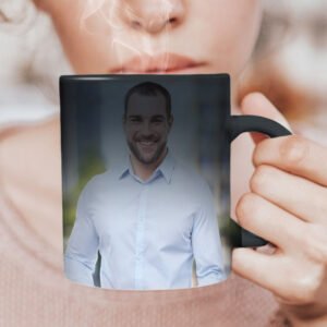 Custom Magic Photo Mug Color Changing Coffee Mug With 2 Photos