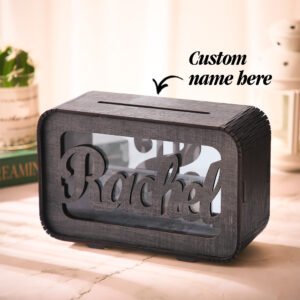 Personalized Name Money Bank Wood Piggy Banks