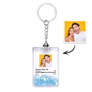 Custom Photo Scannable Spotify Code Illuminated Quicksand Keychain Gift