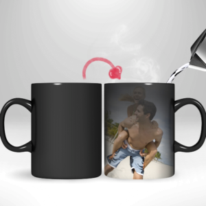 Custom Magic Photo Mug Color Changing Coffee Mug With 2 Photos