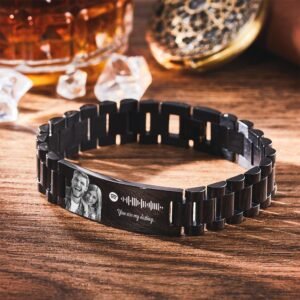 Personalized Spotify Code Bracelet with Your Photo Perfect Gift for Couple for Anniversary