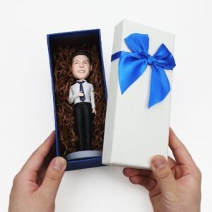 Custom Graduation Man Hold Diploma Bobbleheads With Engraved Text