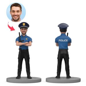 Policeman With Baton Custom Bobblehead With Text