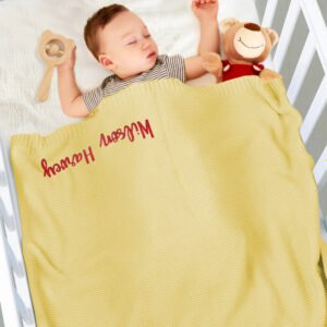 Custom Baby Blanket Embroidered Name Stroller Blanket for Newborn Baby Gift