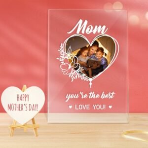 Personalized Photo Night Light Desk Lamp Acrylic Gifts for Mom