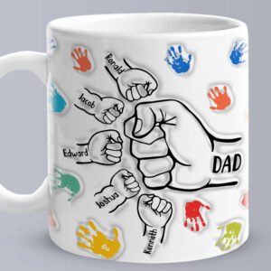 Customized 3D Inflated Effect Mug - Perfect Gift for Dad and Grandpa