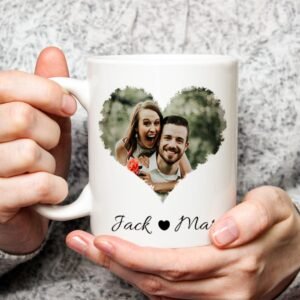 Personalized Couple Heart Custom Photo Mug