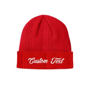 Custom Text Knitted Hat Unisex Beanie Hat Winter Warm Cap for Adult