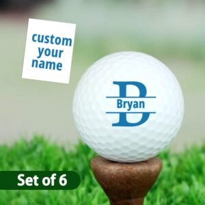 Personalized Monogram Golf Balls Custom Golf Ball Set of 6 Gifts for Golf Lover