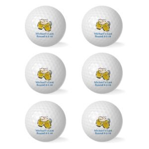 Personalized Golf Ball Set of 6 Custom Golf Ball Gifts for Golf Lover