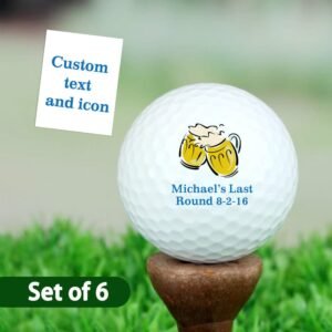 Personalized Golf Ball Set of 6 Custom Golf Ball Gifts for Golf Lover