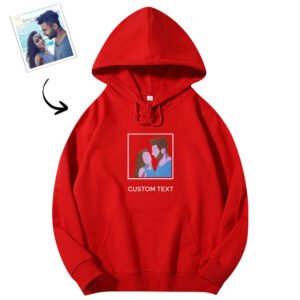 Custom Embroidered and Text Pattern Hoodie Comfortable Fit Trendy Fashion for Lover