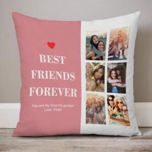 Personalized Best Friends Forever Photo Pillow Decorative Pillow Gift for Friends 45*45cm=17.72*17.72in