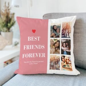 Personalized Best Friends Forever Photo Pillow Decorative Pillow Gift for Friends 45*45cm=17.72*17.72in