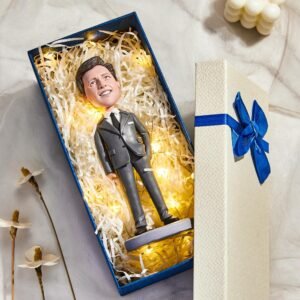 Modern Fashion for Blue Striped Shirts Custom Bobblehead With Engraved Text