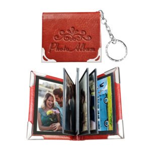 Anniversary Gifts Custom Photo Keychain Personalized Photo Album Keyring Leather Keychain Romantic Gift