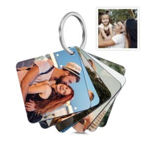 Custom Photo Felt Flip Book Keychain Personalized Double-sided Acrylic Keychain Gifts For Her