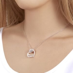 Custom Projection Necklace Heart-shaped Gifts for Mum