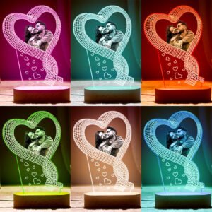 Custom Photo 3D Led Lamp Unique Colorful Night Light Couple Valentine's Day Gift