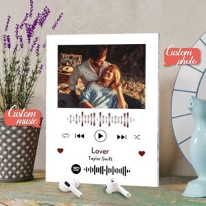 Personalized Spotify Code Plaque Custom Photo Anniversary gift